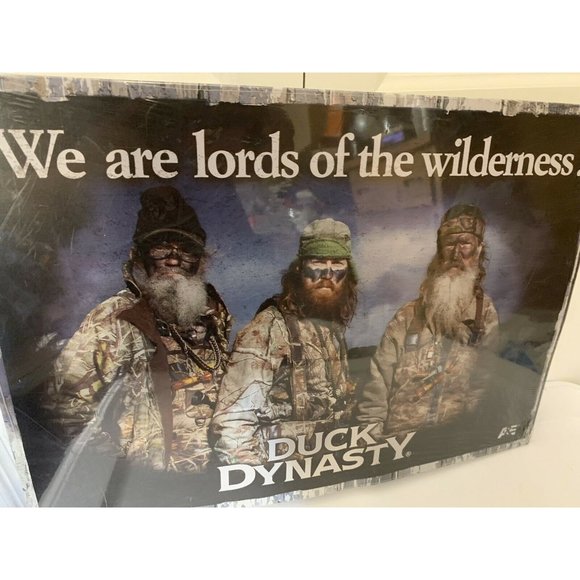 New DUCK DYNASTY METAL TIN SIGN 17"X12" WE ARE LORDS OF THE WILDERNESS - Picture 3 of 5